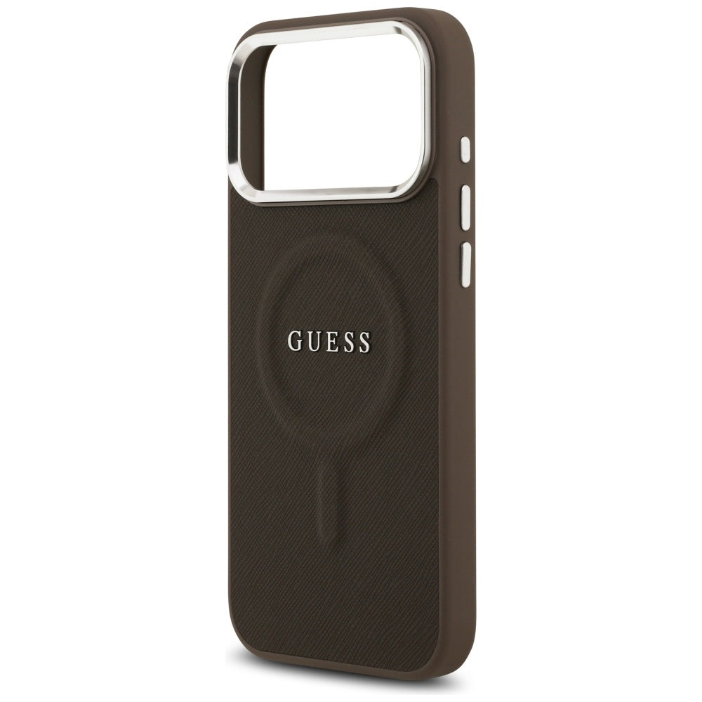 Capa MagSafe para Apple iPhone 17 Pro Max, Guess, Classic Logo, Marrom