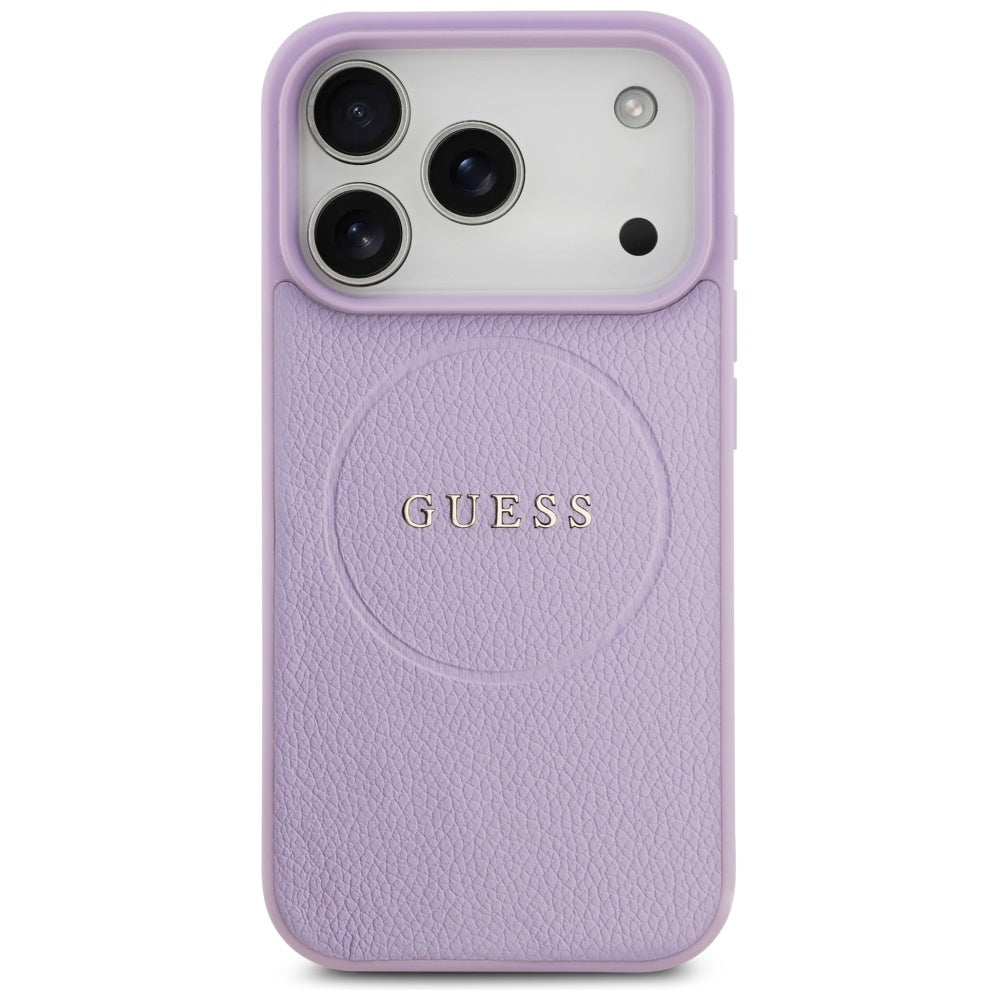 Capa MagSafe para Apple iPhone 17 Pro Max, Guess, Grained Gold Ring, Roxo