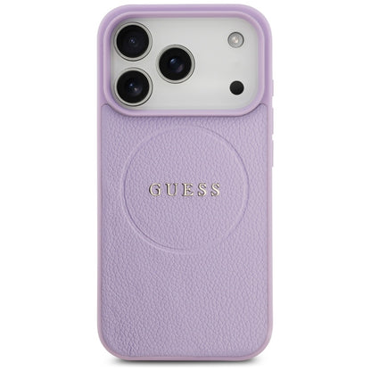 Capa MagSafe para Apple iPhone 17 Pro Max, Guess, Grained Gold Ring, Roxo