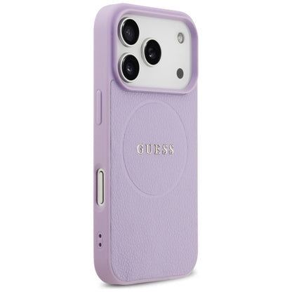 Capa MagSafe para Apple iPhone 17 Pro Max, Guess, Grained Gold Ring, Roxo