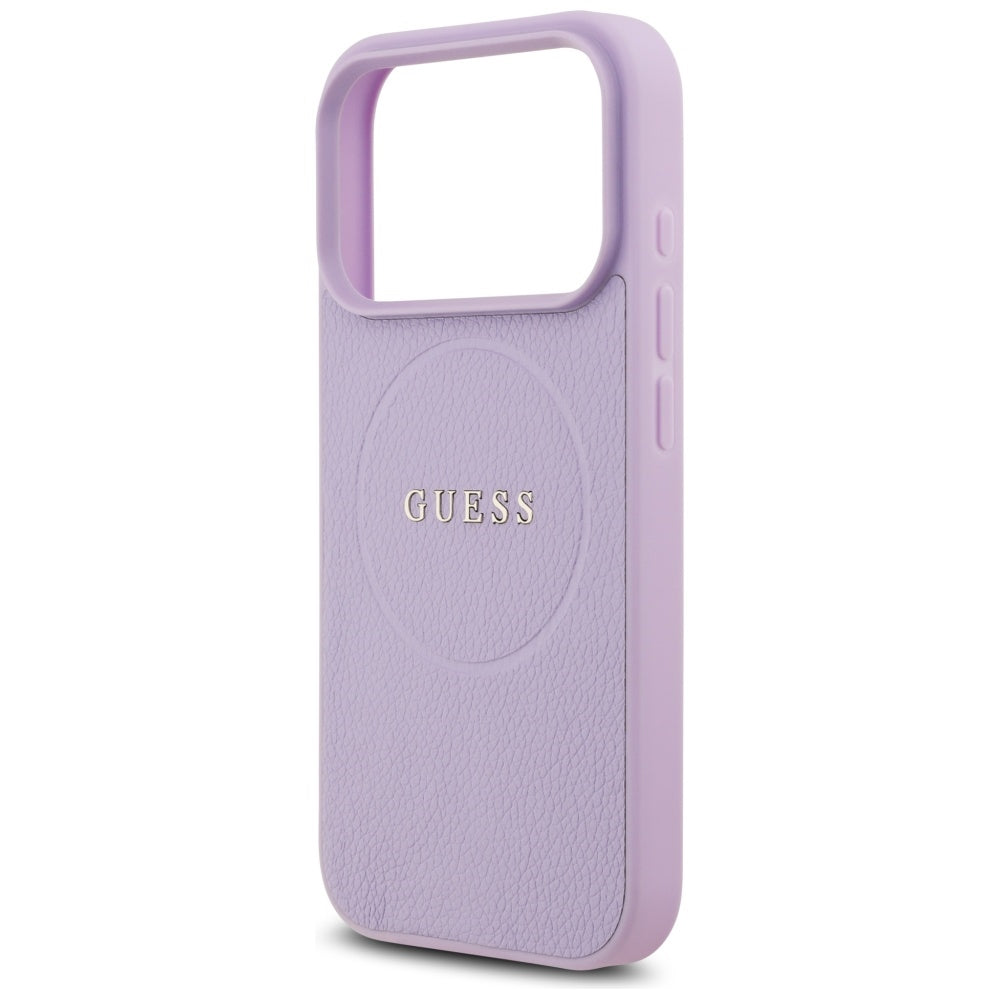 Capa MagSafe para Apple iPhone 17 Pro Max, Guess, Grained Gold Ring, Roxo