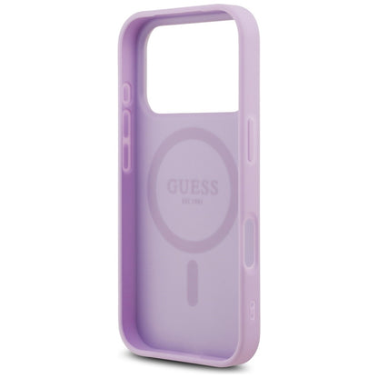 Capa MagSafe para Apple iPhone 17 Pro Max, Guess, Grained Gold Ring, Roxo