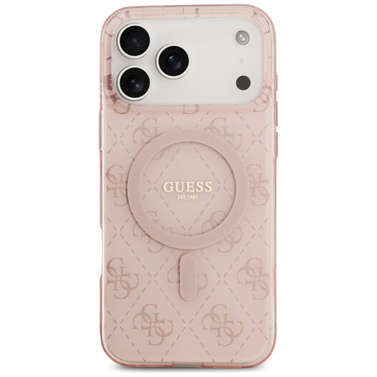 Capa MagSafe para Apple iPhone 17 Pro Max, Guess, IML 4G Background, Rosa