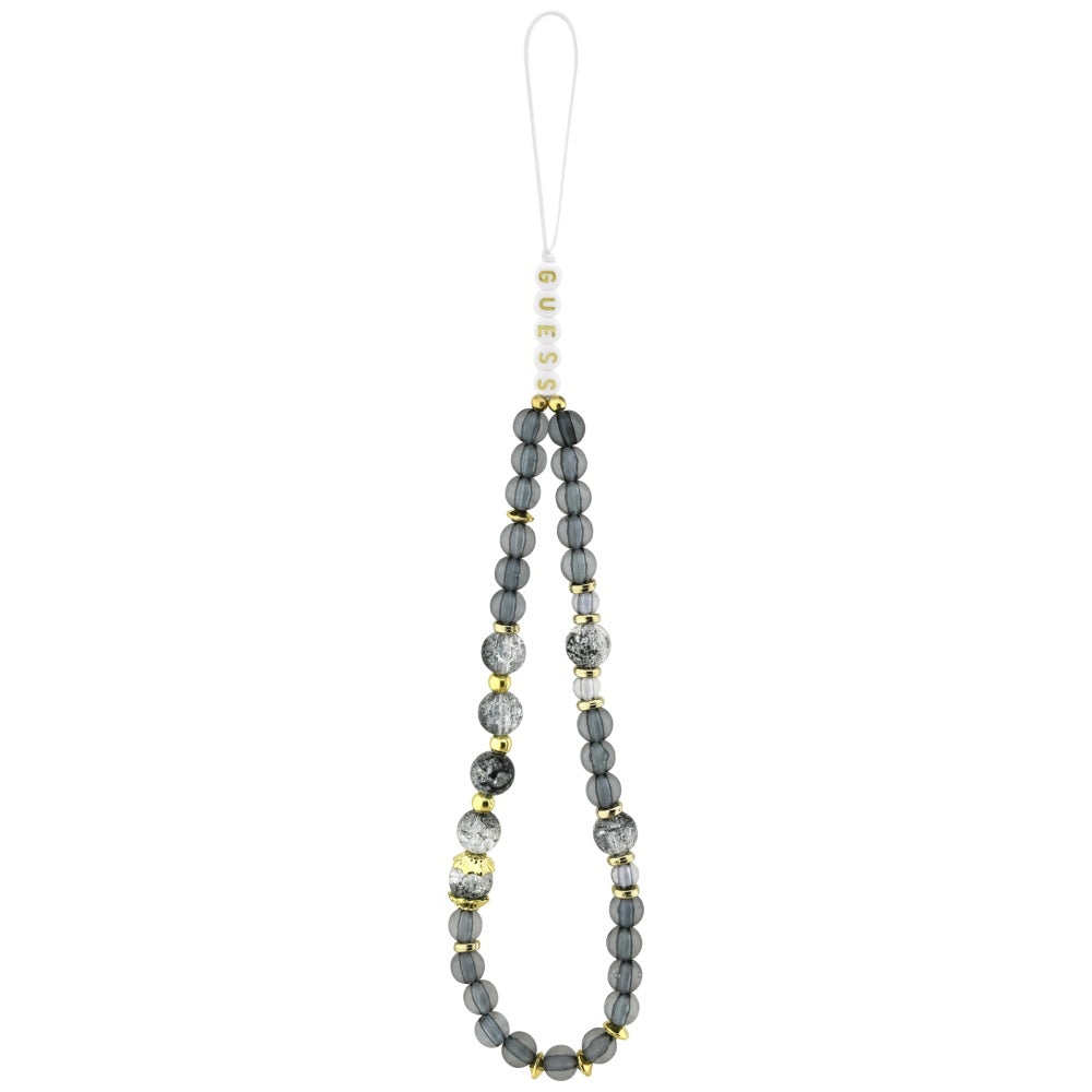 Capa MagSafe para Apple iPhone 17 Pro Max, Guess, IML Flowers with Pearl Strap, Preta