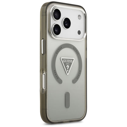 Capa MagSafe para Apple iPhone 17 Pro Max, Guess, IML Gradient Triangle Logo, Caqui