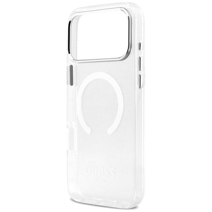 Capa MagSafe para Apple iPhone 17 Pro Max, Guess, Metal Outline, Prateada