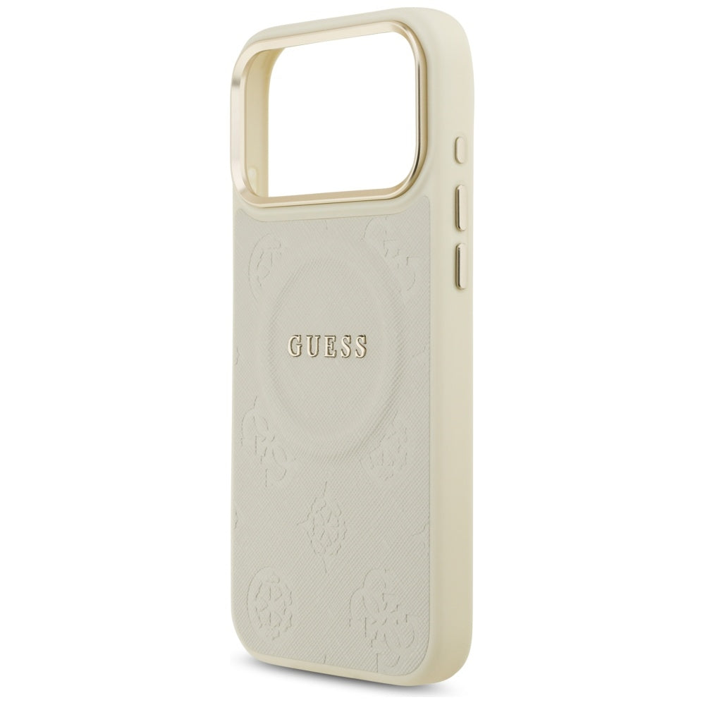 Capa MagSafe para Apple iPhone 17 Pro Max, Guess, Peony Hot Stamp, Bege