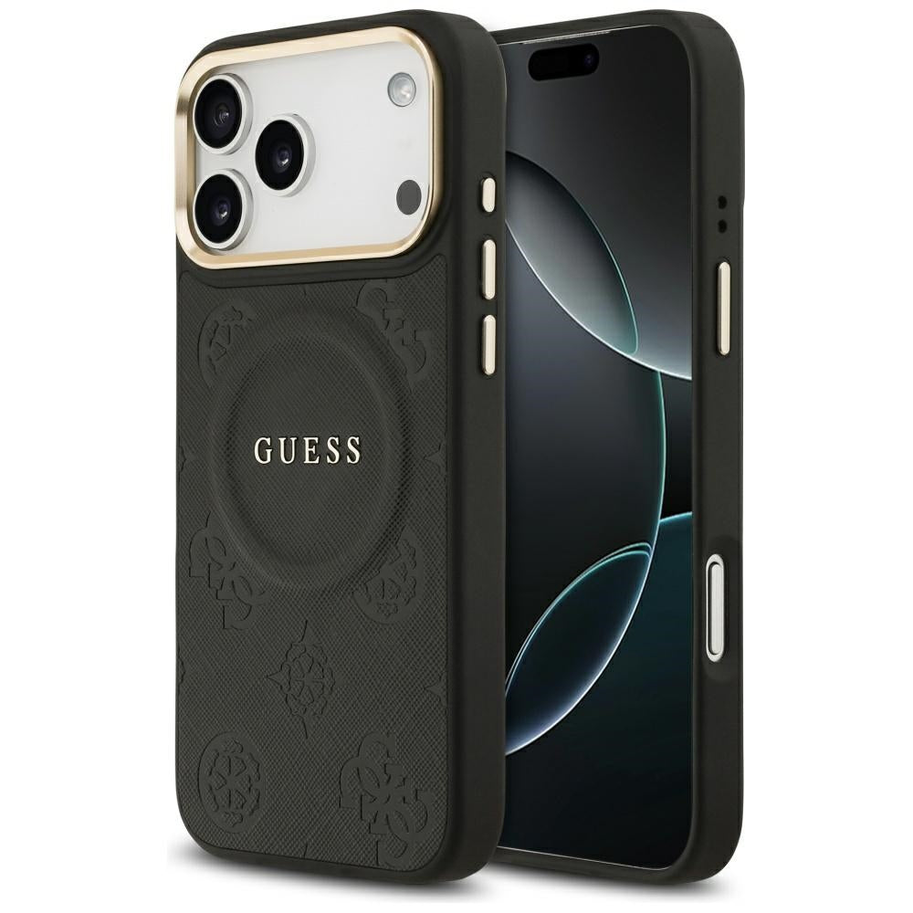 Capa MagSafe para Apple iPhone 17 Pro Max, Guess, Peony Hot Stamp, Preta