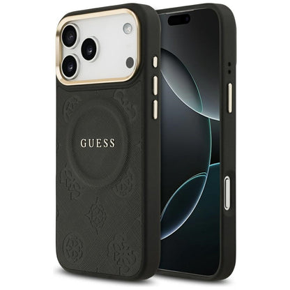 Capa MagSafe para Apple iPhone 17 Pro Max, Guess, Peony Hot Stamp, Preta