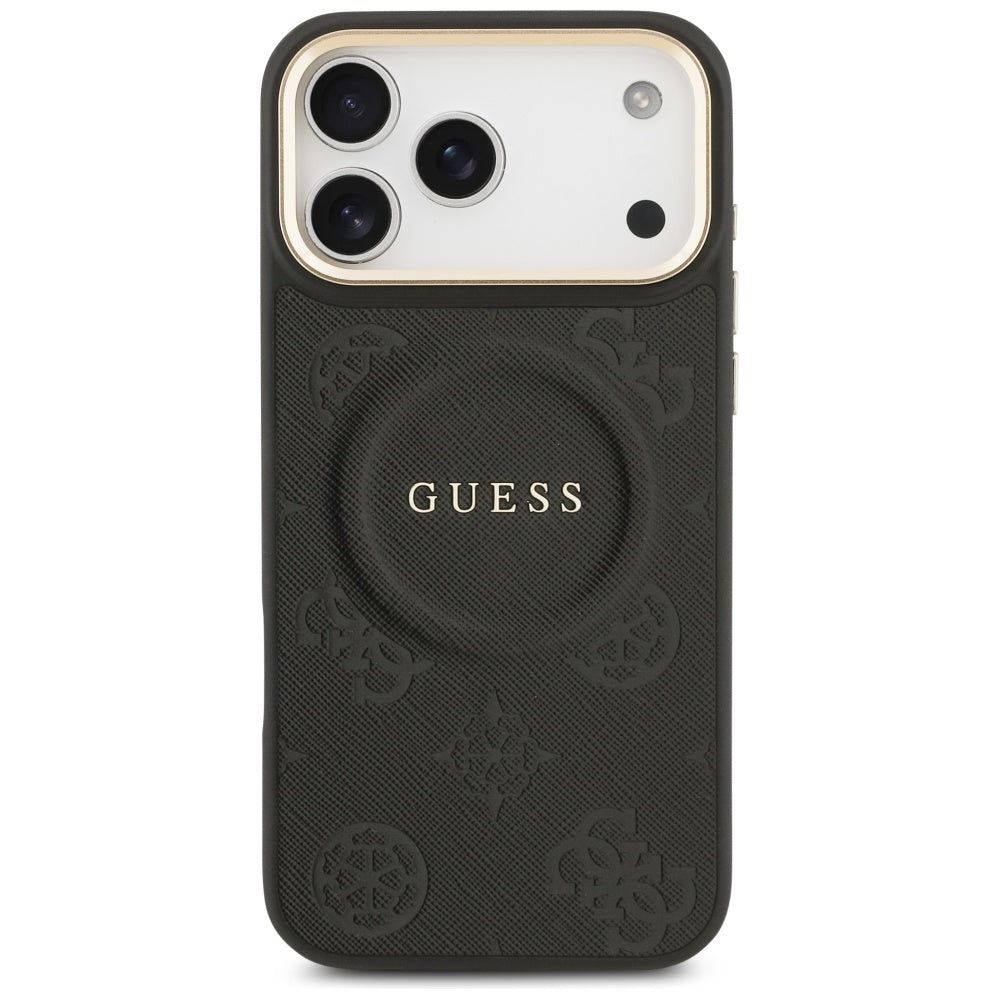 Capa MagSafe para Apple iPhone 17 Pro Max, Guess, Peony Hot Stamp, Preta