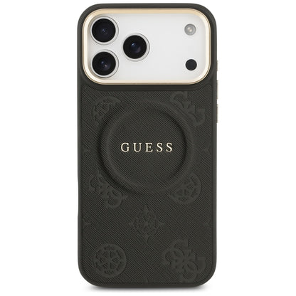 Capa MagSafe para Apple iPhone 17 Pro Max, Guess, Peony Hot Stamp, Preta