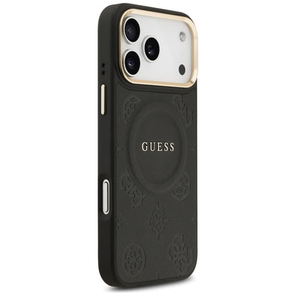 Capa MagSafe para Apple iPhone 17 Pro Max, Guess, Peony Hot Stamp, Preta
