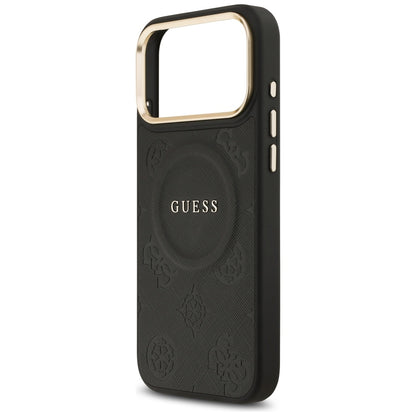 Capa MagSafe para Apple iPhone 17 Pro Max, Guess, Peony Hot Stamp, Preta