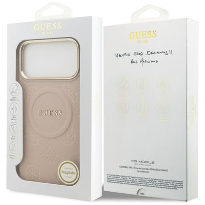 Capa MagSafe para Apple iPhone 17 Pro Max, Guess, Peony Hot Stamp, Rosa