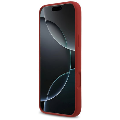 Capa MagSafe para Apple iPhone 17 Pro Max, Guess, Script Metal Logo, Vermelha