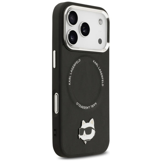 MagSafe Case for Apple iPhone 17 Pro Max, Karl Lagerfeld, Choupette Pin, Black