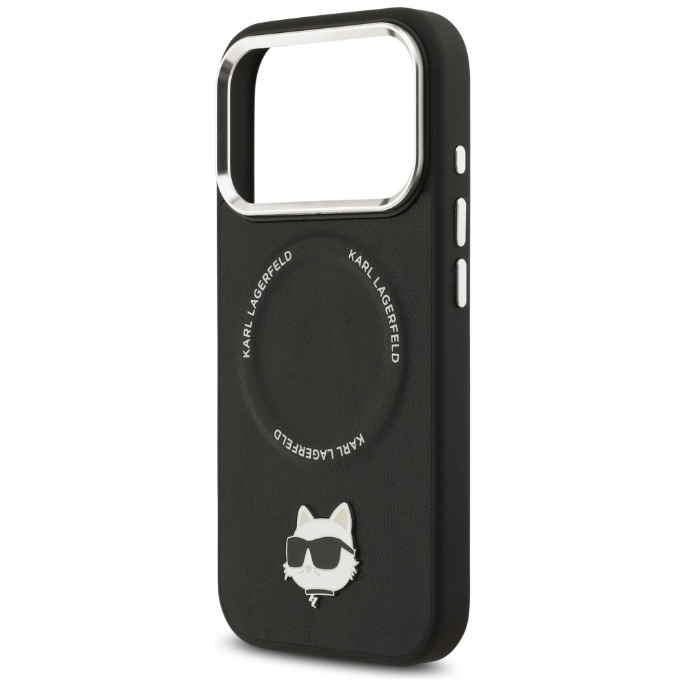 Capa MagSafe para Apple iPhone 17 Pro Max, Karl Lagerfeld, Choupette Pin, Preta