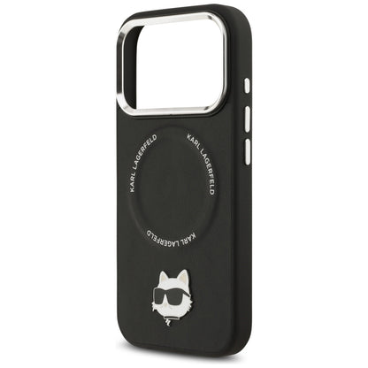 Capa MagSafe para Apple iPhone 17 Pro Max, Karl Lagerfeld, Choupette Pin, Preta