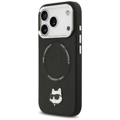 Capa MagSafe para Apple iPhone 17 Pro Max, Karl Lagerfeld, Choupette Pin, Preta