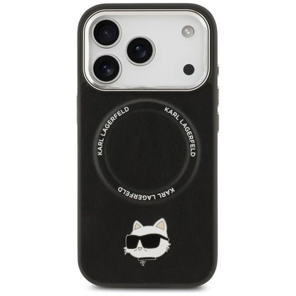 Capa MagSafe para Apple iPhone 17 Pro Max, Karl Lagerfeld, Choupette Pin, Preta