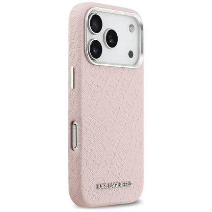 MagSafe Case for Apple iPhone 17 Pro Max, Karl Lagerfeld, FW Stamped Karl, Pink