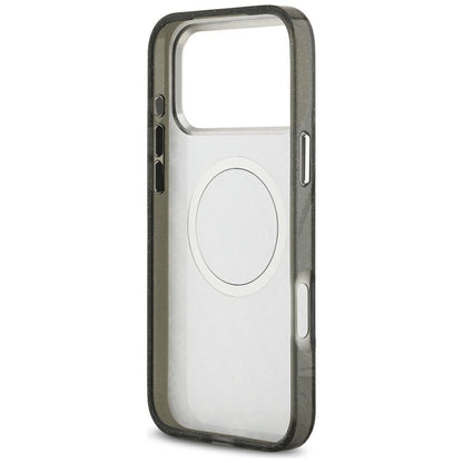 Capa MagSafe para Apple iPhone 17 Pro Max, Karl Lagerfeld, Glitter Karl & Choupette Head, Preta