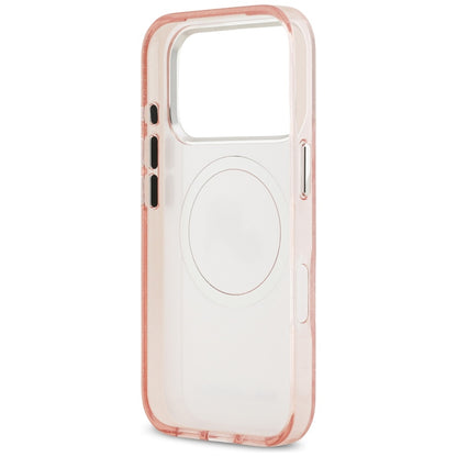 Capa MagSafe para Apple iPhone 17 Pro Max, Karl Lagerfeld, Glitter Karl & Choupette Head, Rosa