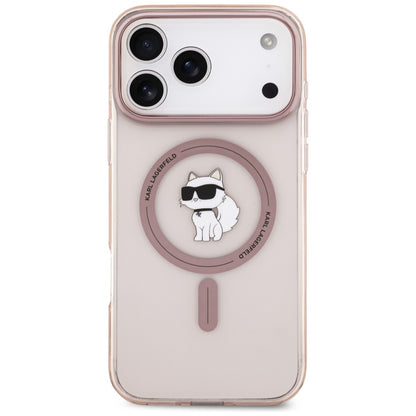 Capa MagSafe para Apple iPhone 17 Pro Max, Karl Lagerfeld, IML Choupette, Rosa