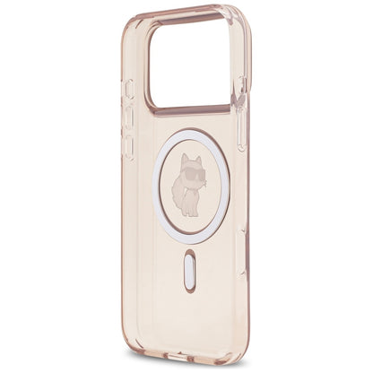 Capa MagSafe para Apple iPhone 17 Pro Max, Karl Lagerfeld, IML Choupette, Rosa