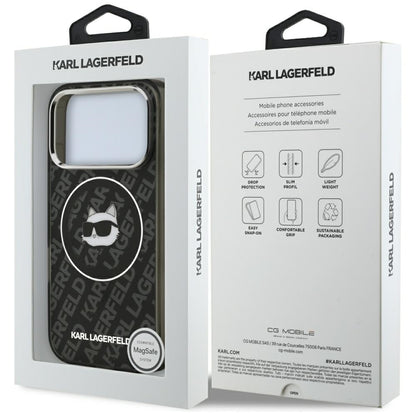 Capa MagSafe para Apple iPhone 17 Pro Max, Karl Lagerfeld, IML Choupette's Head, Preta