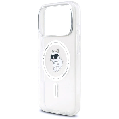 Capa MagSafe para Apple iPhone 17 Pro Max, Karl Lagerfeld, IML Choupette, Transparente