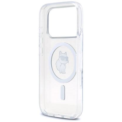 Capa MagSafe para Apple iPhone 17 Pro Max, Karl Lagerfeld, IML Choupette, Transparente