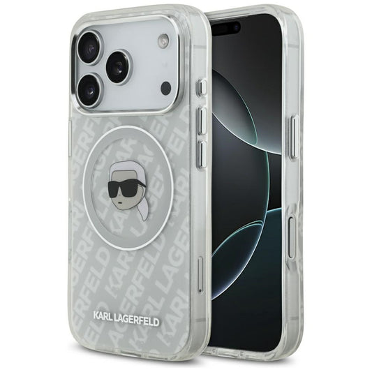 Capa MagSafe para Apple iPhone 17 Pro Max, Karl Lagerfeld, IML Karl`s Head, Cinzento
