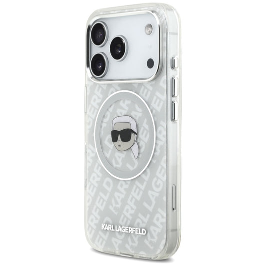 Capa MagSafe para Apple iPhone 17 Pro Max, Karl Lagerfeld, IML Karl`s Head, Cinzento