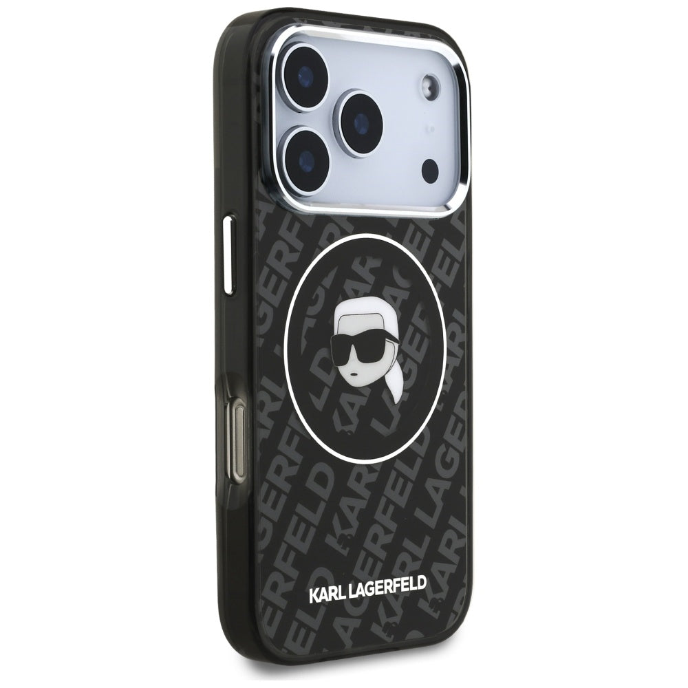 Capa MagSafe para Apple iPhone 17 Pro Max, Karl Lagerfeld, IML Karl`s Head, Preta.