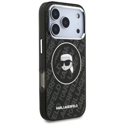 Capa MagSafe para Apple iPhone 17 Pro Max, Karl Lagerfeld, IML Karl`s Head, Preta.