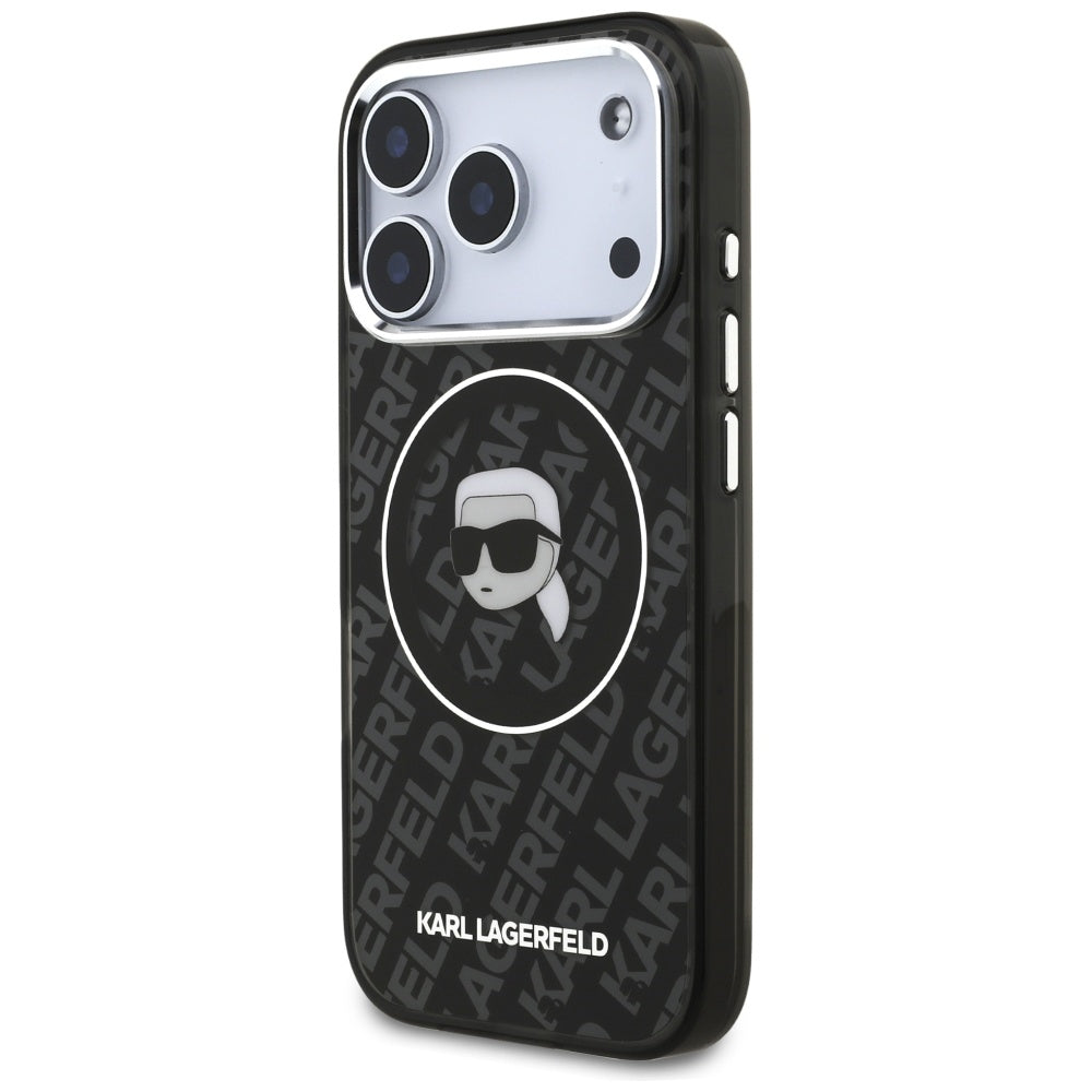 Capa MagSafe para Apple iPhone 17 Pro Max, Karl Lagerfeld, IML Karl`s Head, Preta.