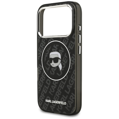 Capa MagSafe para Apple iPhone 17 Pro Max, Karl Lagerfeld, IML Karl`s Head, Preta.