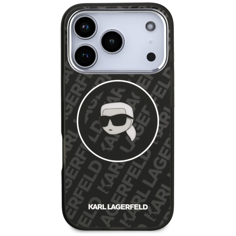 Capa MagSafe para Apple iPhone 17 Pro Max, Karl Lagerfeld, IML Karl`s Head, Preta.