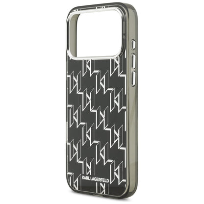 Capa MagSafe para Apple iPhone 17 Pro Max, Karl Lagerfeld, IML KL Monogram, Preta.