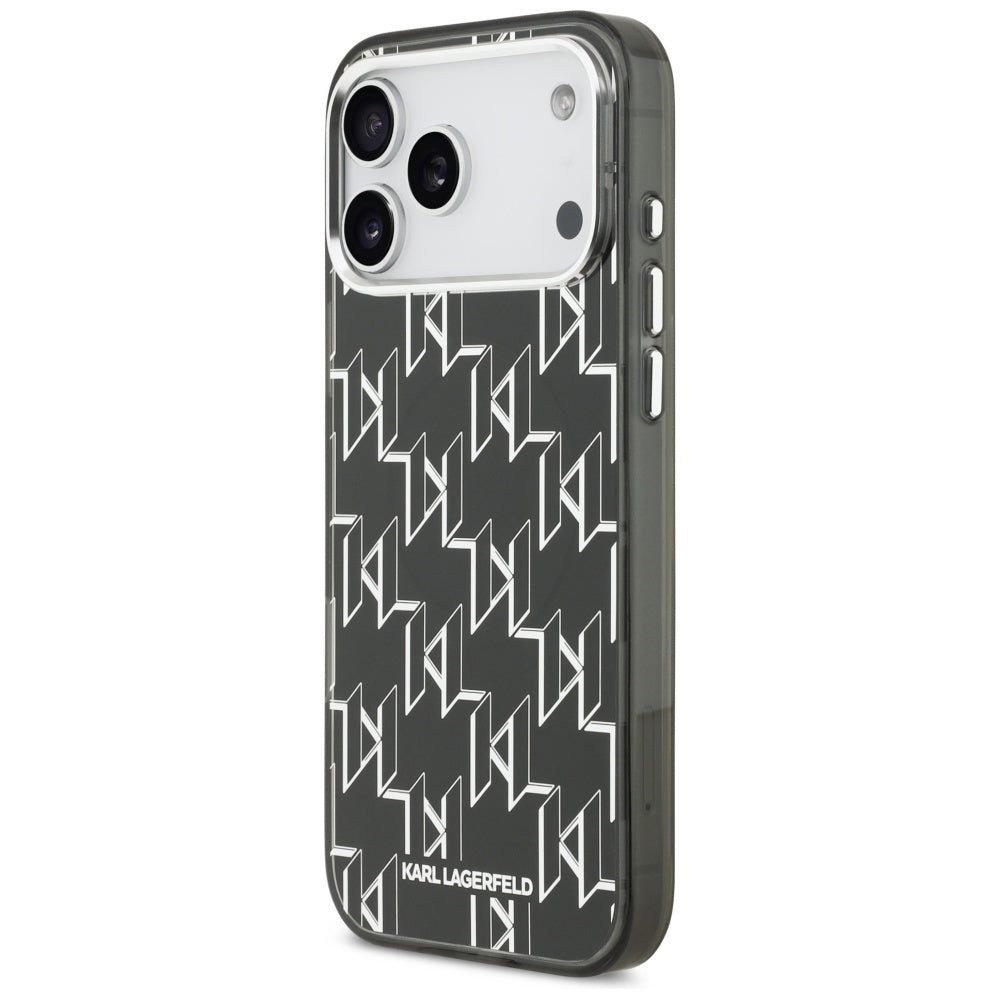 Capa MagSafe para Apple iPhone 17 Pro Max, Karl Lagerfeld, IML KL Monogram, Preta.