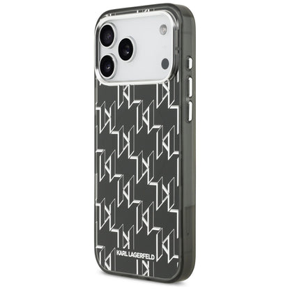 Capa MagSafe para Apple iPhone 17 Pro Max, Karl Lagerfeld, IML KL Monogram, Preta.