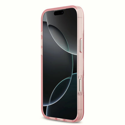 Capa MagSafe para Apple iPhone 17 Pro Max, Karl Lagerfeld, IML Sketch Logo Choupette, Rosa