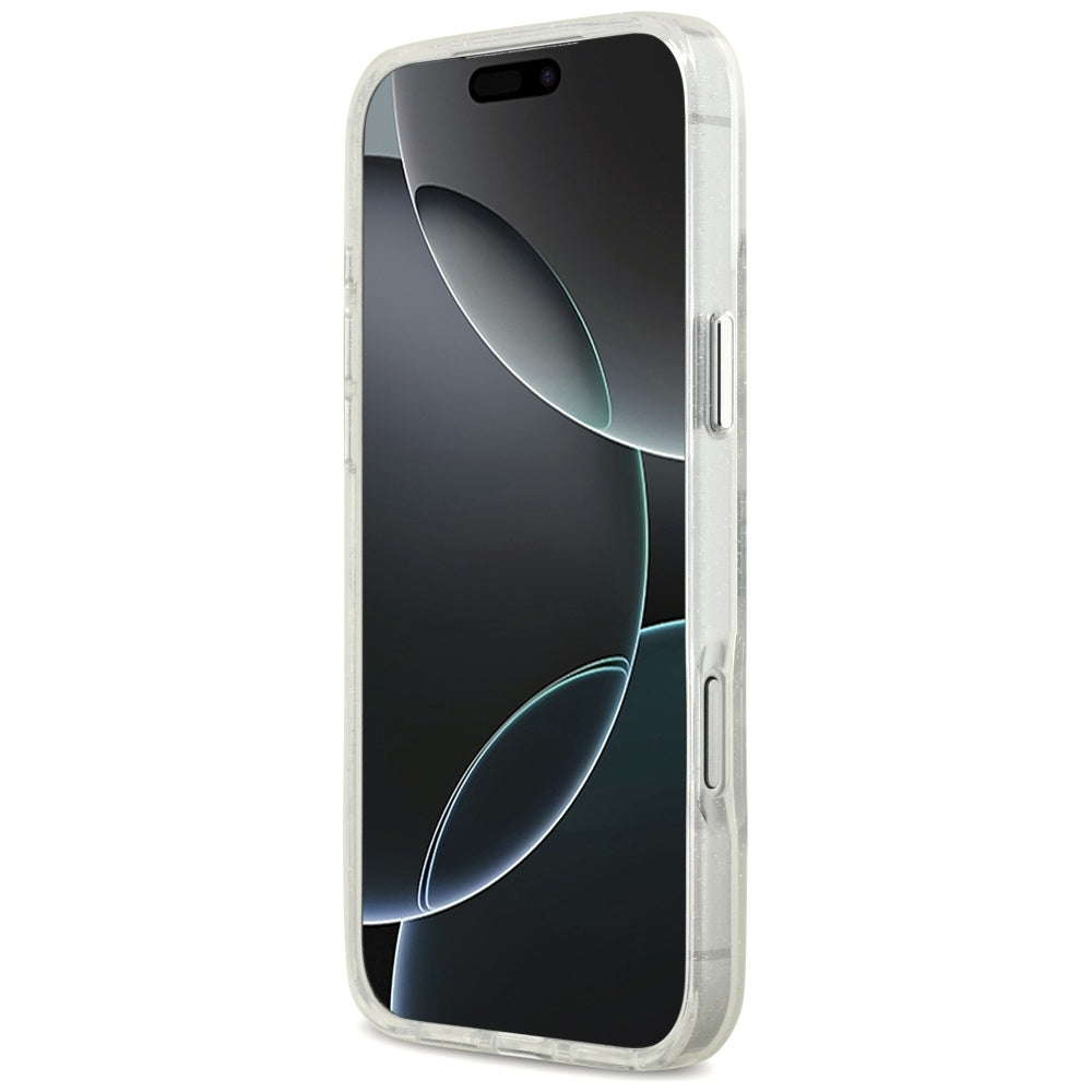 Capa MagSafe para Apple iPhone 17 Pro Max, Karl Lagerfeld, IML Sketch Logo Glitter Karl & Choupette, Transparente