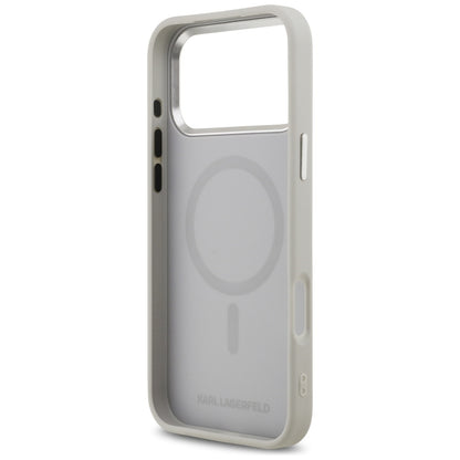 Capa MagSafe para Apple iPhone 17 Pro Max, Karl Lagerfeld, Karl & Choupette Pins, Cinzento