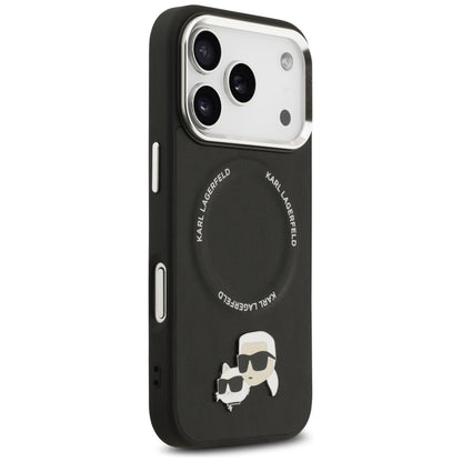 Capa MagSafe para Apple iPhone 17 Pro Max, Karl Lagerfeld, Karl & Choupette Pins, Preta