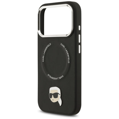 Capa MagSafe para Apple iPhone 17 Pro Max, Karl Lagerfeld, Karl Pin, Preta