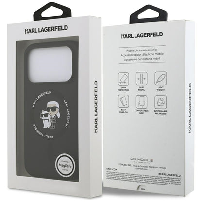 Capa MagSafe para Apple iPhone 17 Pro Max, Karl Lagerfeld, Ring Karl & Choupette, Preta