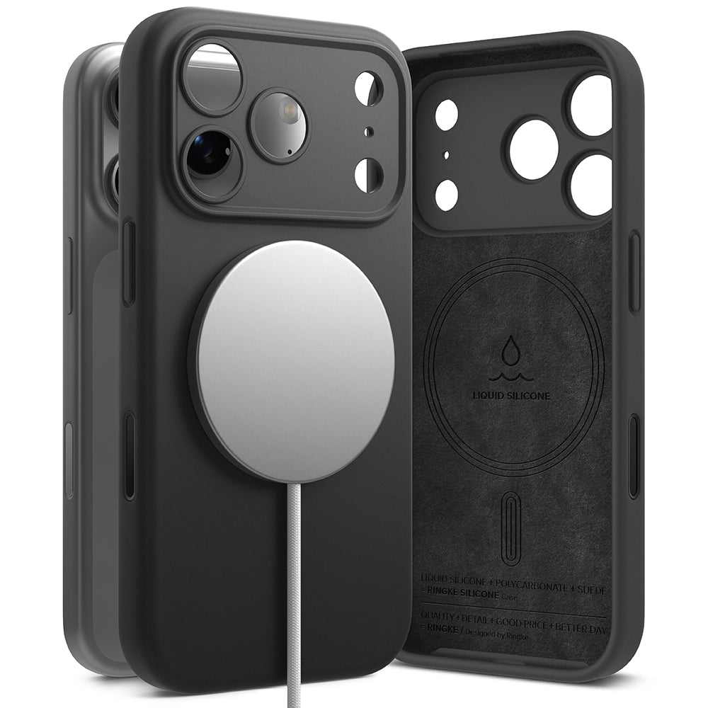 Capa MagSafe para Apple iPhone 17 Pro Max, Ringke, Silicone, Preta