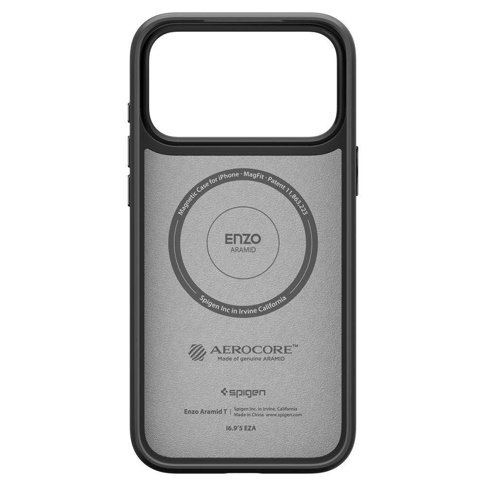 Capa MagSafe para Apple iPhone 17 Pro Max, Spigen, Enzo Aramid T, Preta